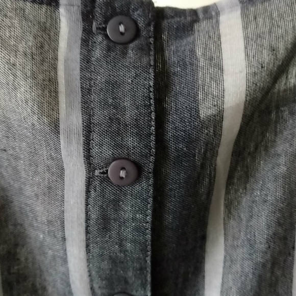 Cotton Gray white Stripes Pant jumpsuit - Picture 13 of 15